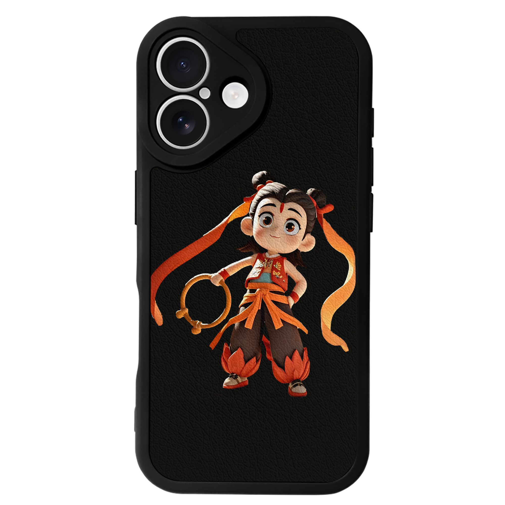 （画像用） Ne Zha 2 ナタ 魔童の大暴れ 【iPhone 16シリーズ対応】シリコンスマホケース（レザー調） 材質：シリコン